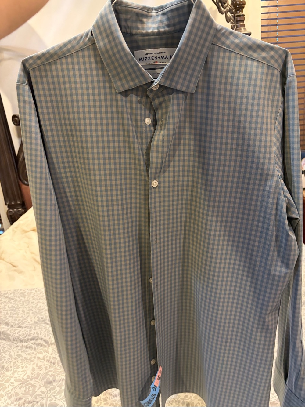 Mizzen+Main Blue Check Men's Dress Shirt